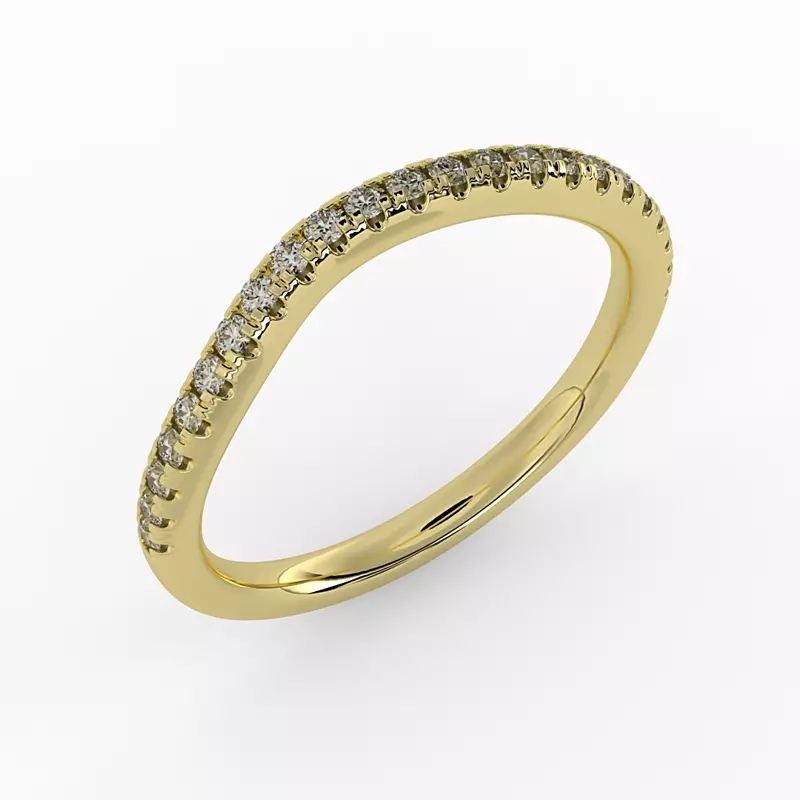 14K Yellow Gold Elaina Pave Band
