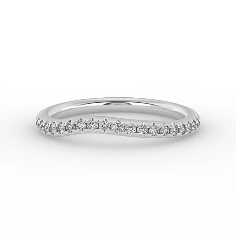 18K White Gold Elaina Pave Band