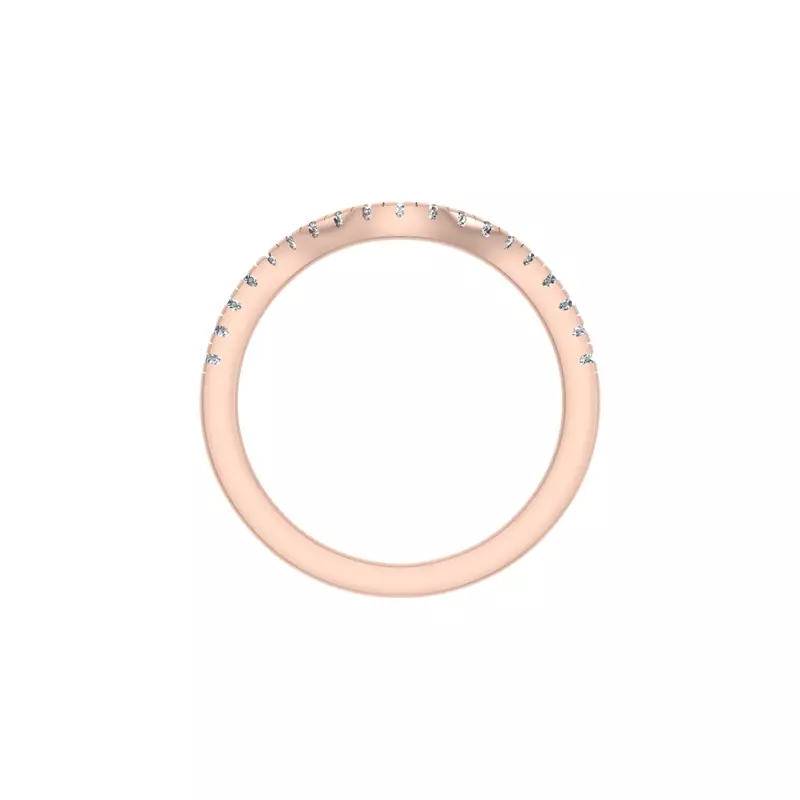 14K Rose Gold Palmer Pave Band
