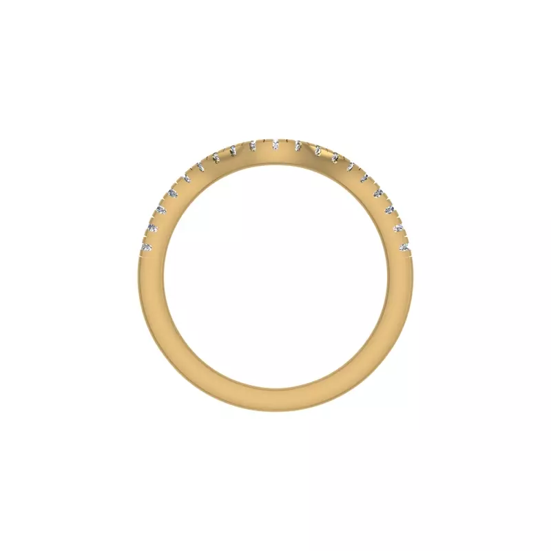 14K Yellow Gold Palmer Pave Band
