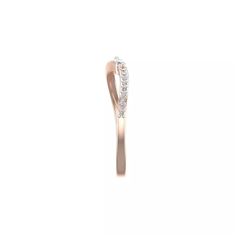 14K Rose Gold Rebecca Pave Band
