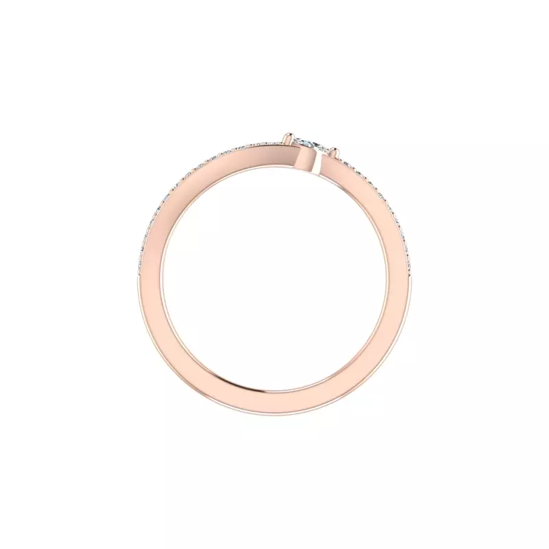 14K Rose Gold Rebecca Pave Band