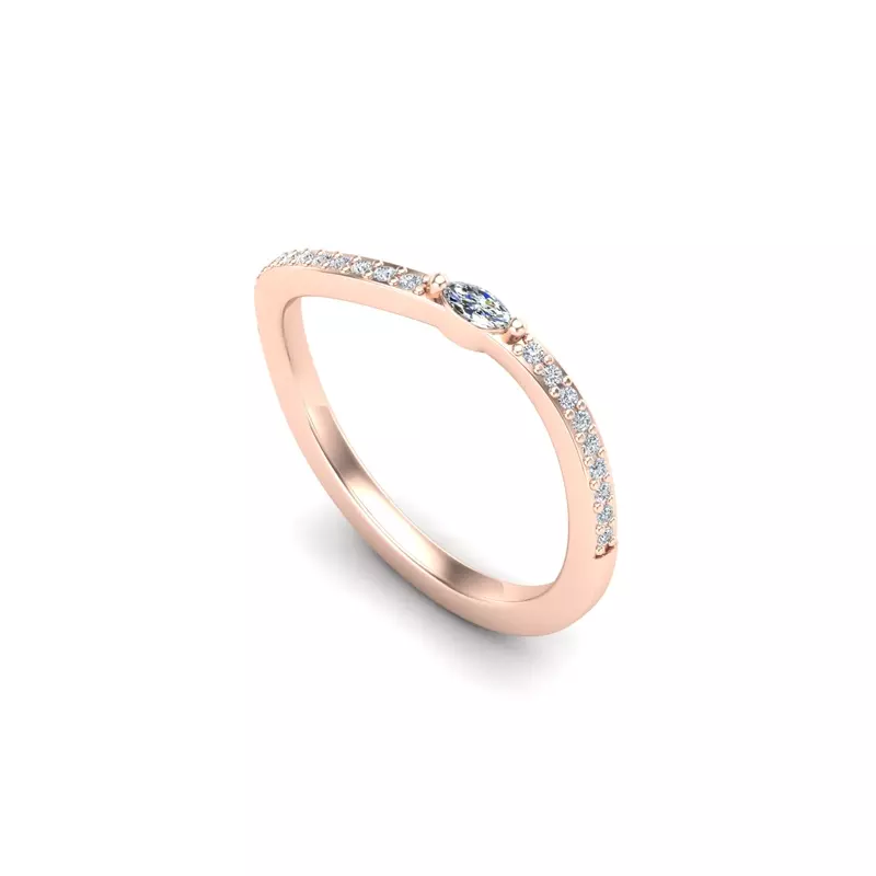 14K Rose Gold Rebecca Pave Band
