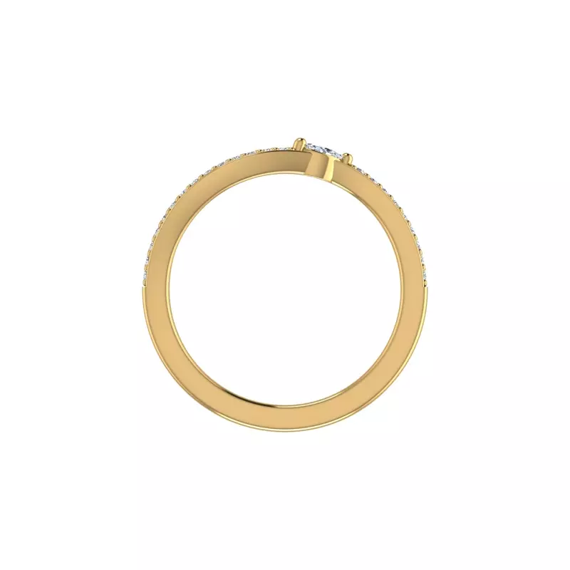 18K Yellow Gold Rebecca Pave Band