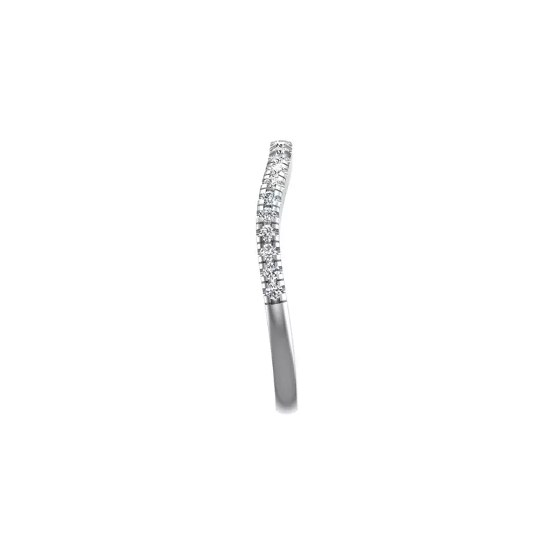 14K White Gold Angela Pave Band
