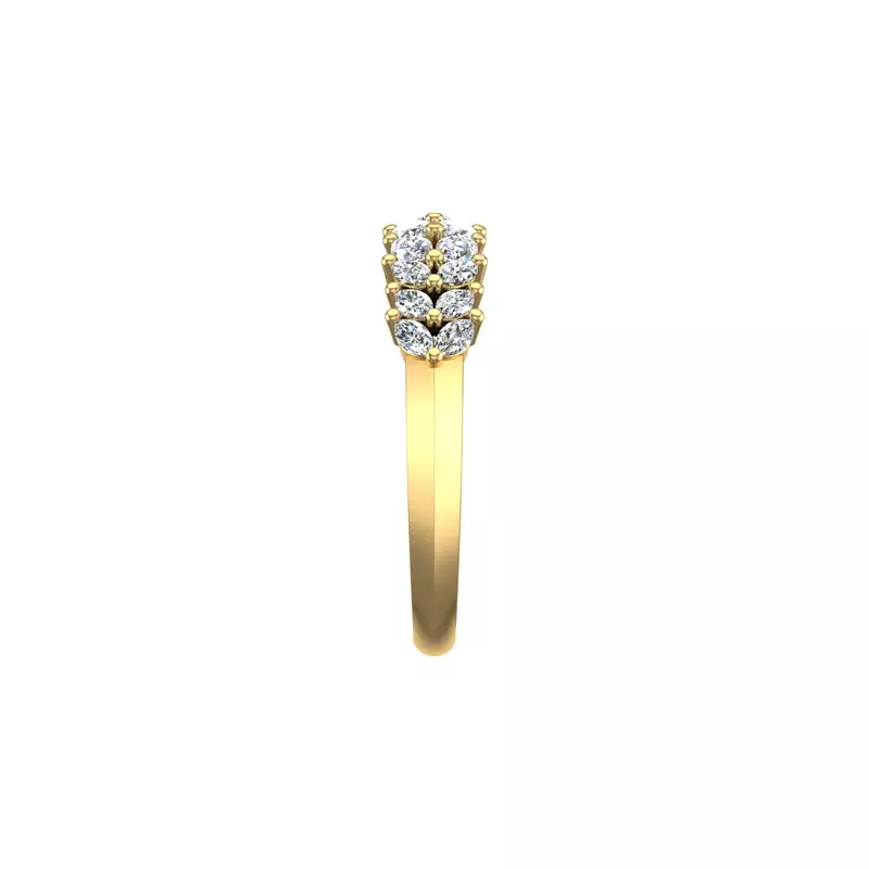 18K Yellow Gold Kali Pave Band