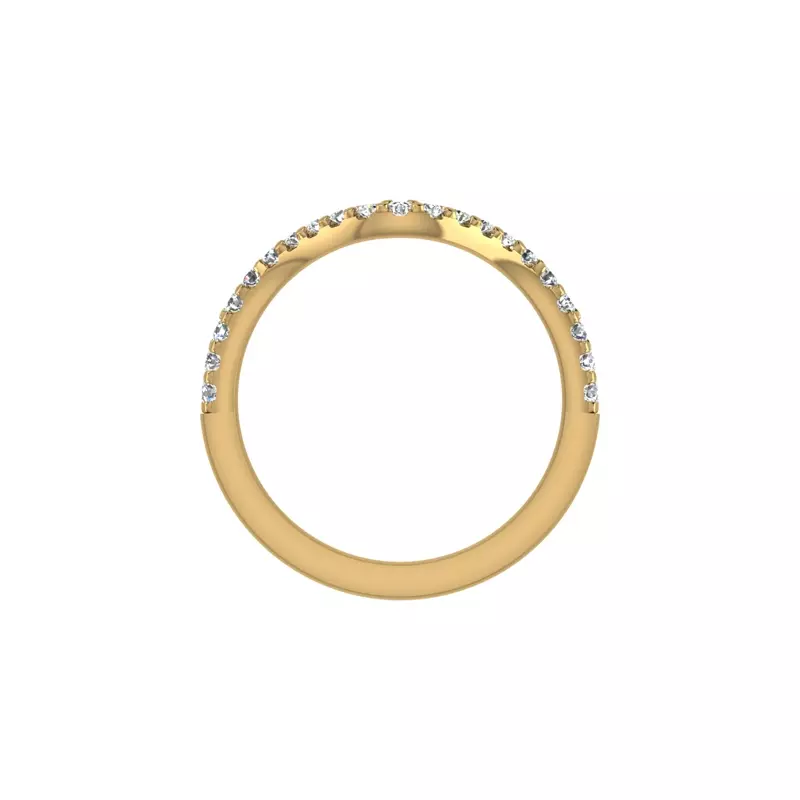 18K Yellow Gold Melissa Pave Band