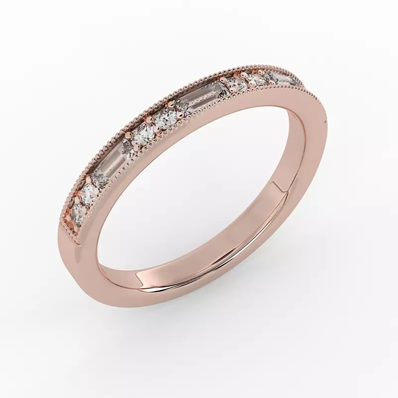 14K Rose Gold Willa Pave Band