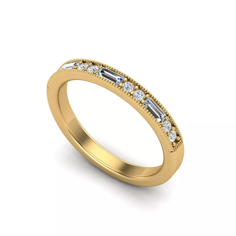 18K Yellow Gold Willa Pave Band