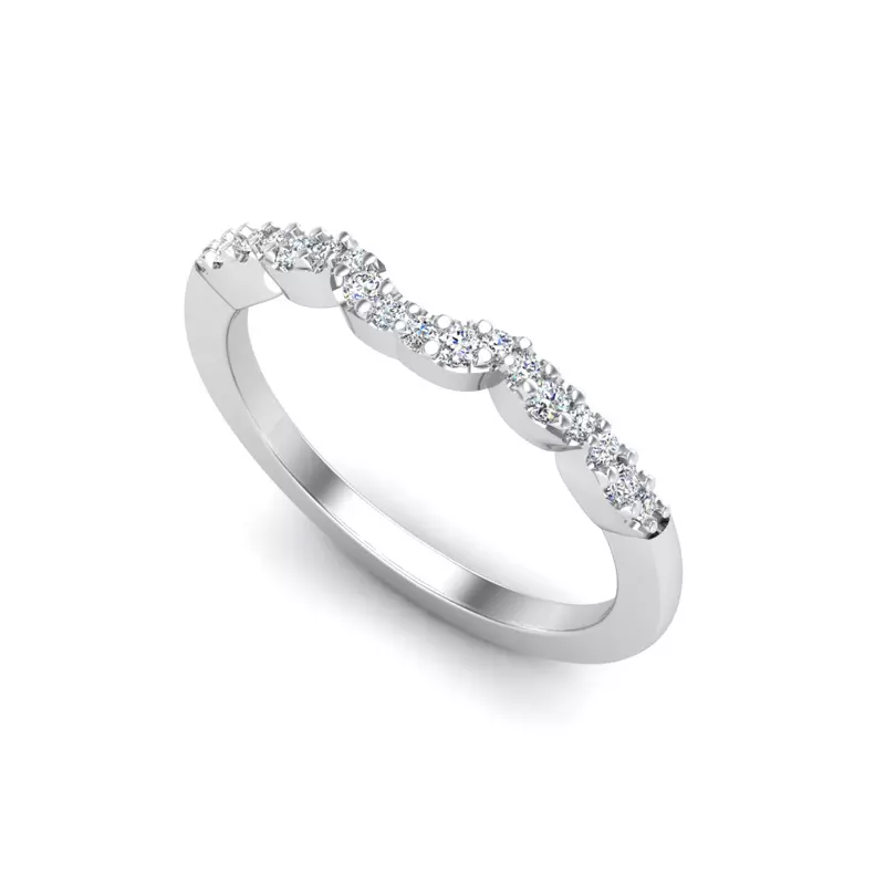 14K White Gold Samara Pave Band