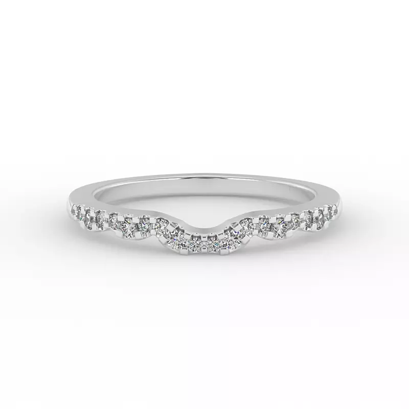 14K White Gold Samara Pave Band