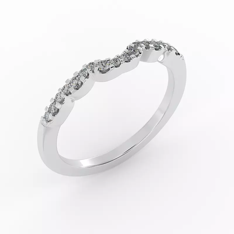 14K White Gold Samara Pave Band