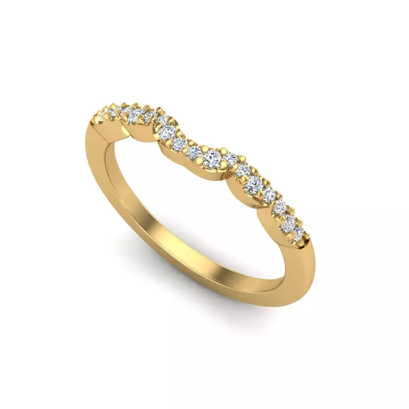 14K Yellow Gold Samara Pave Band