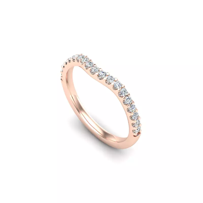 14K Rose Gold Rowan Pave Band