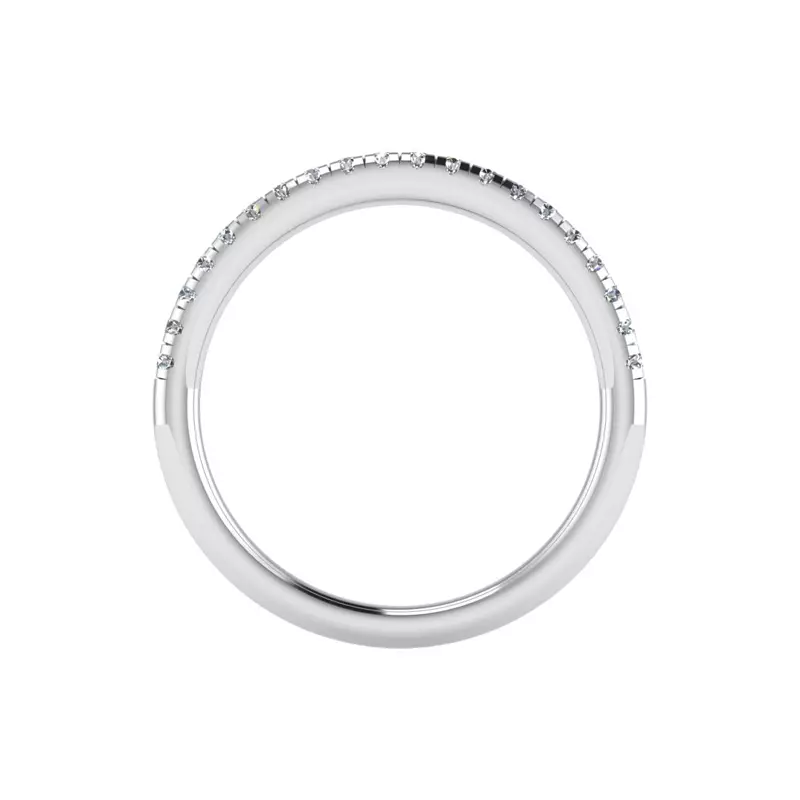 14K White Gold Dahlia Pave Band