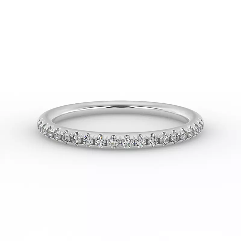 14K White Gold Dahlia Pave Band