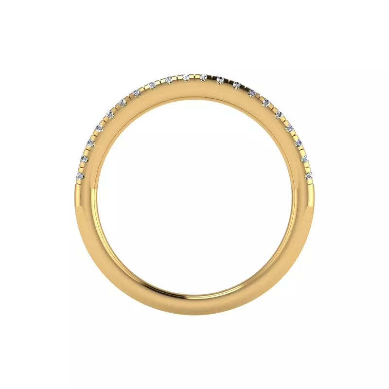 18K Yellow Gold Dahlia Pave Band