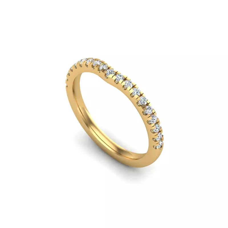 18K Yellow Gold Phoebe Pave Band