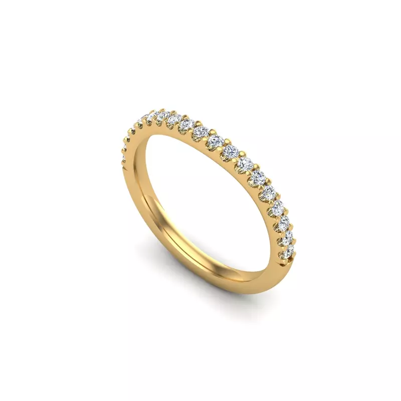 18K Yellow Gold Malia Pave Band