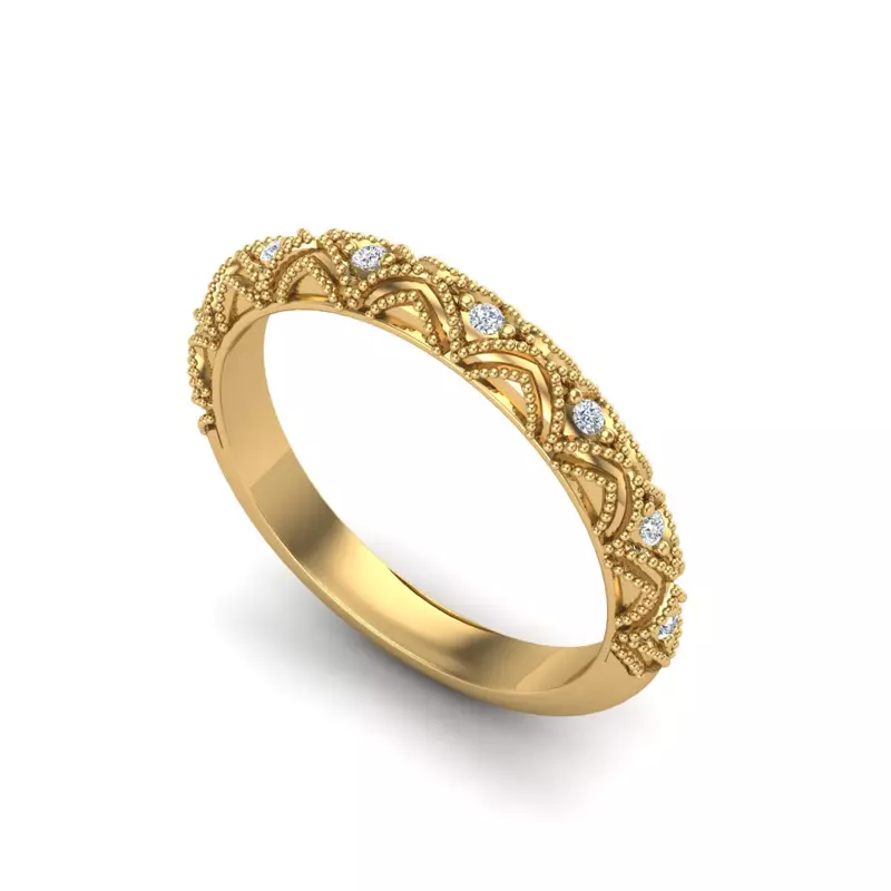 14K Yellow Gold Rylie Pave Band