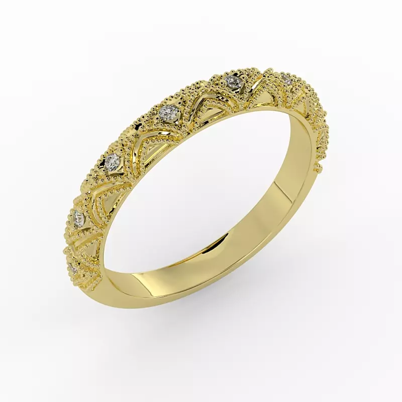 14K Yellow Gold Rylie Pave Band