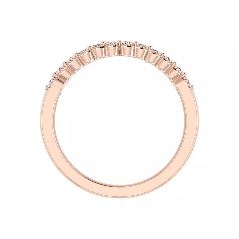14K Rose Gold Vivienne Pave Band