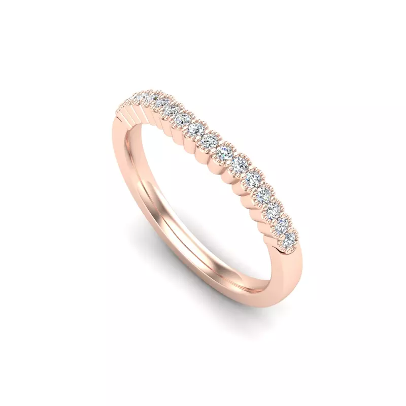 14K Rose Gold Dakota Pave Band