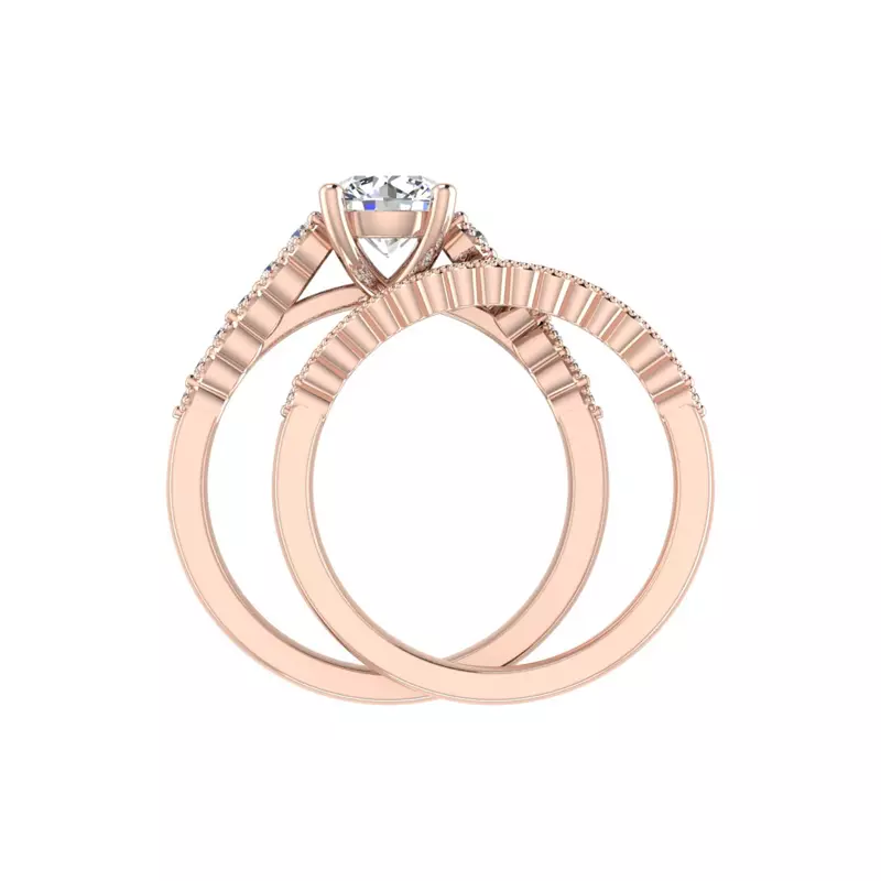 14K Rose Gold Dakota Pave Band