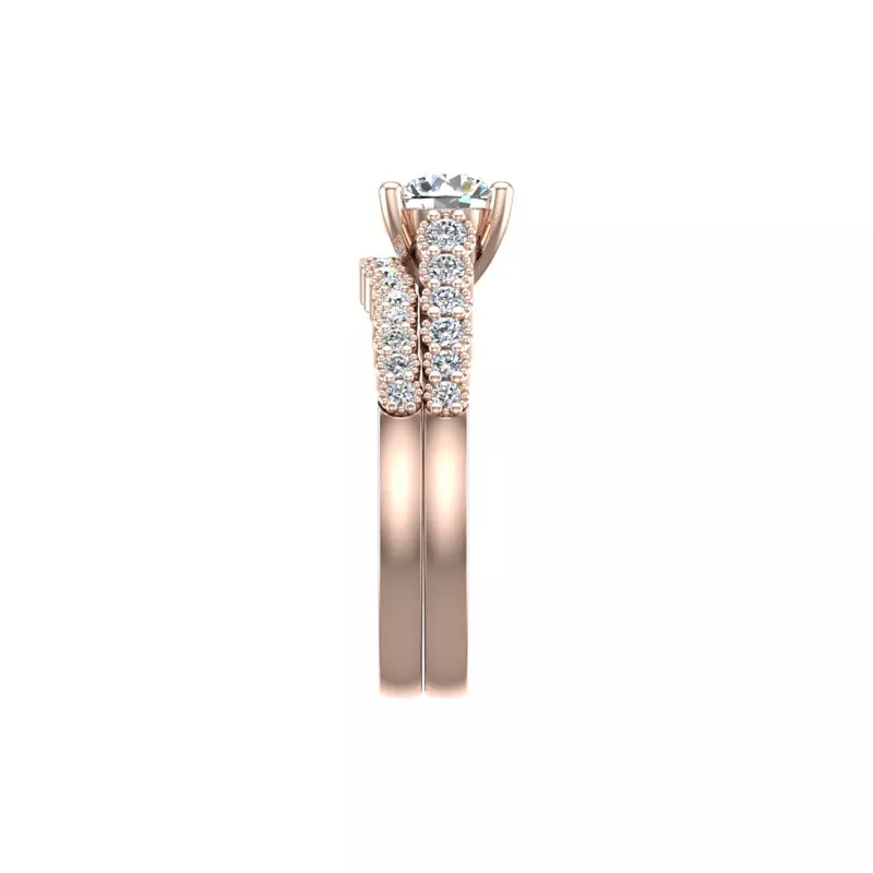 14K Rose Gold Dakota Pave Band