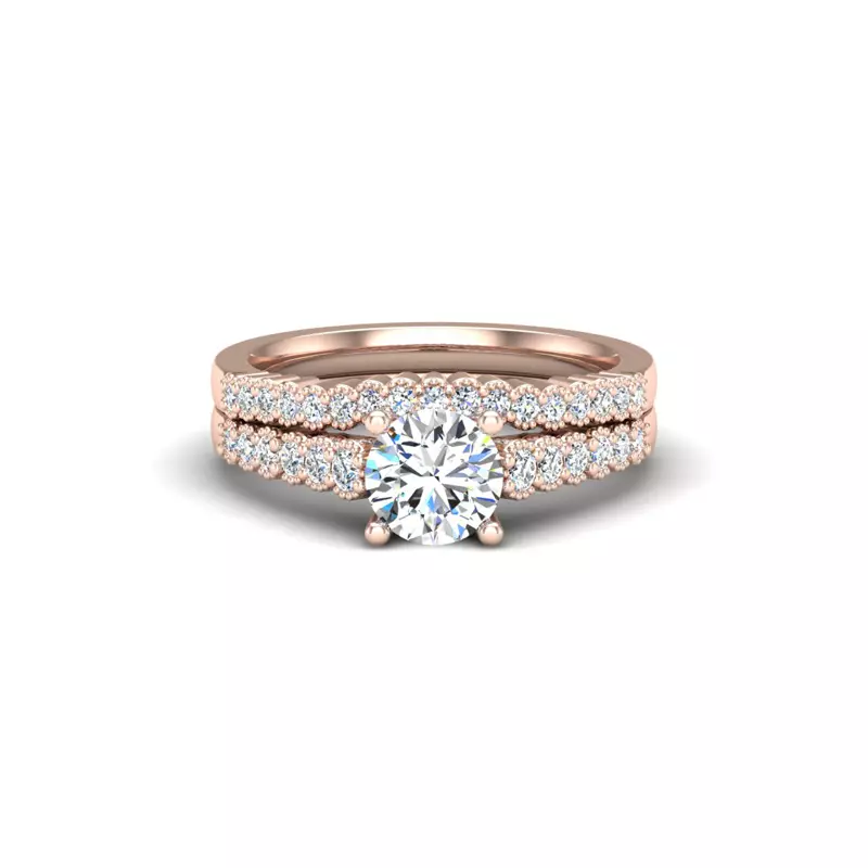 14K Rose Gold Dakota Pave Band