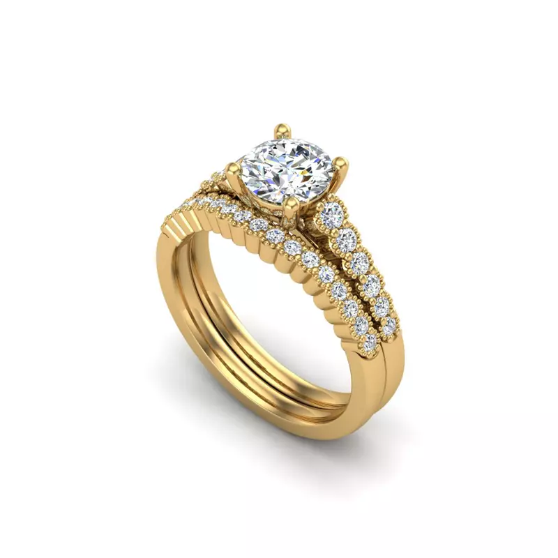 14K Yellow Gold Dakota Pave Band