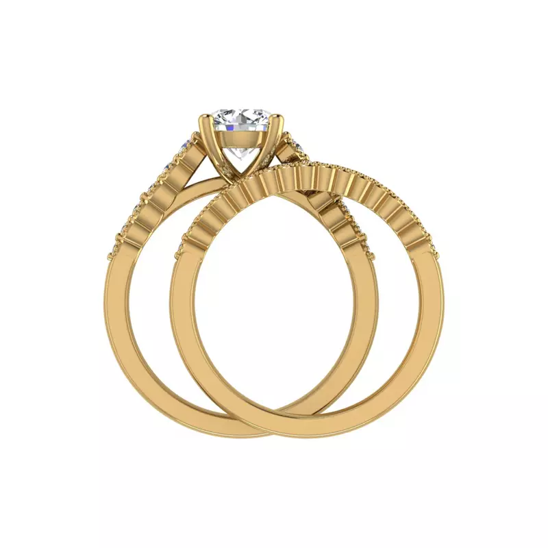 14K Yellow Gold Dakota Pave Band
