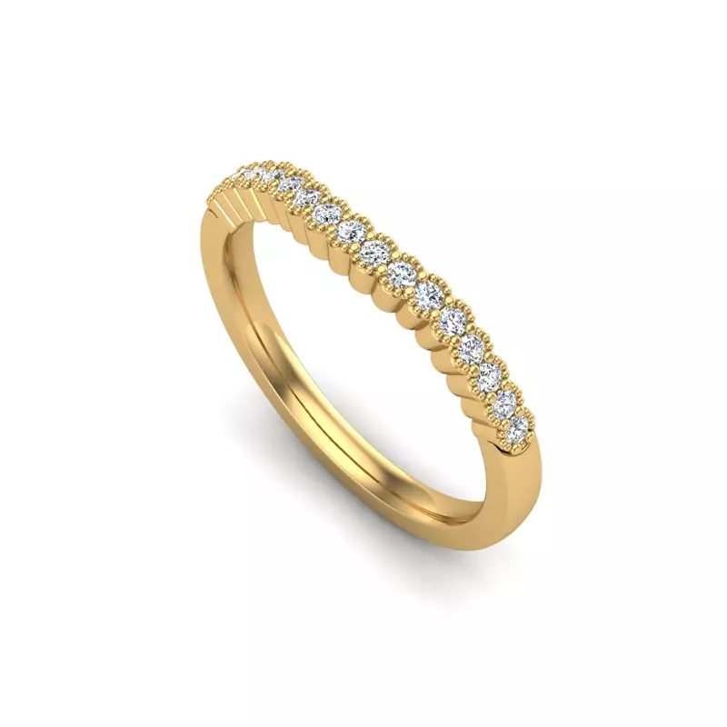 18K Yellow Gold Dakota Pave Band