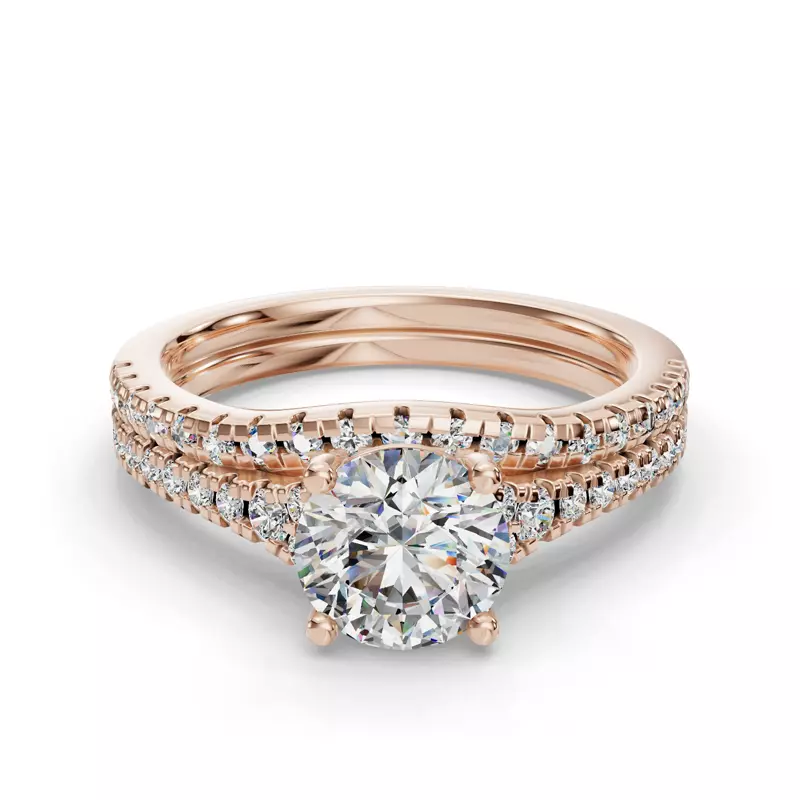 14K Rose Gold Camila Diamond Band