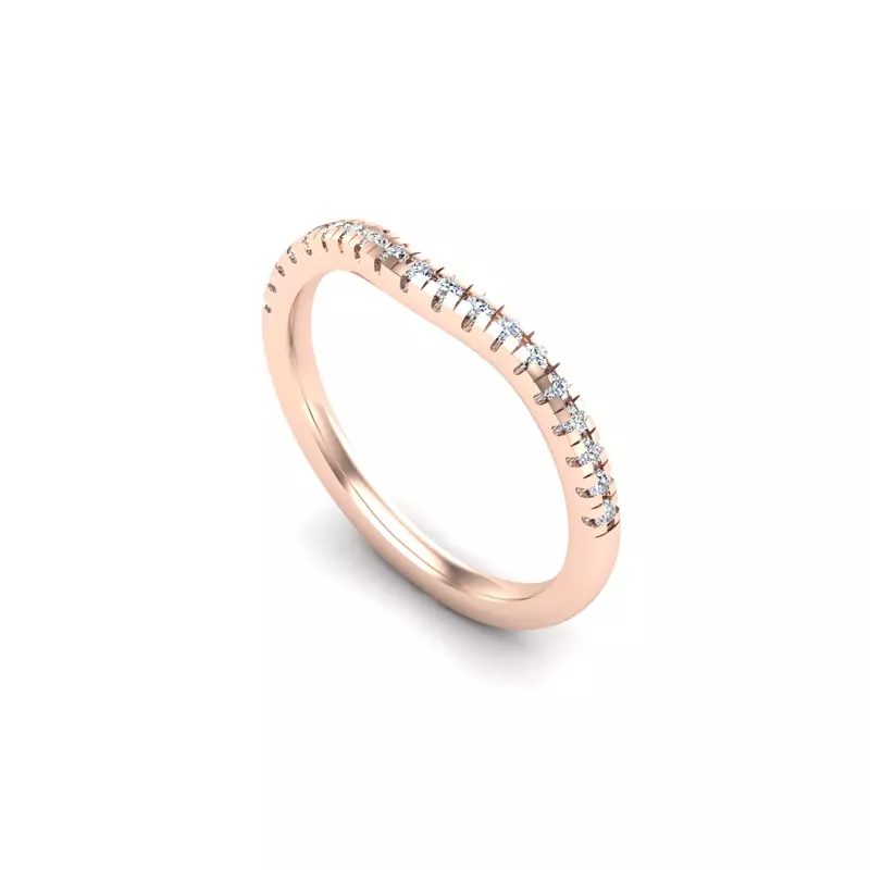 14K Rose Gold Camila Diamond Band