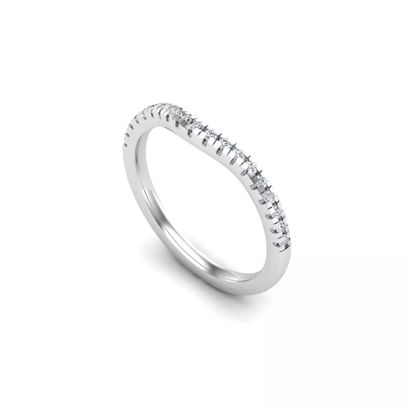 14K White Gold Camila Diamond Band