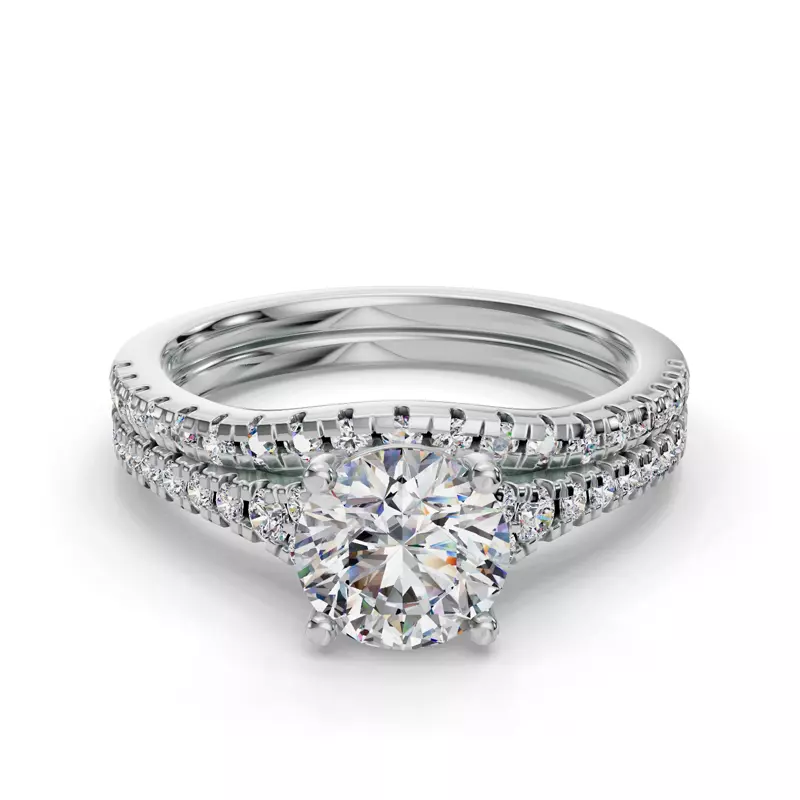 Platinum Camila Diamond Band
