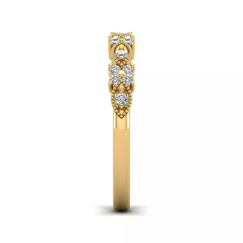 14K Yellow Gold Evangeline Pave Band