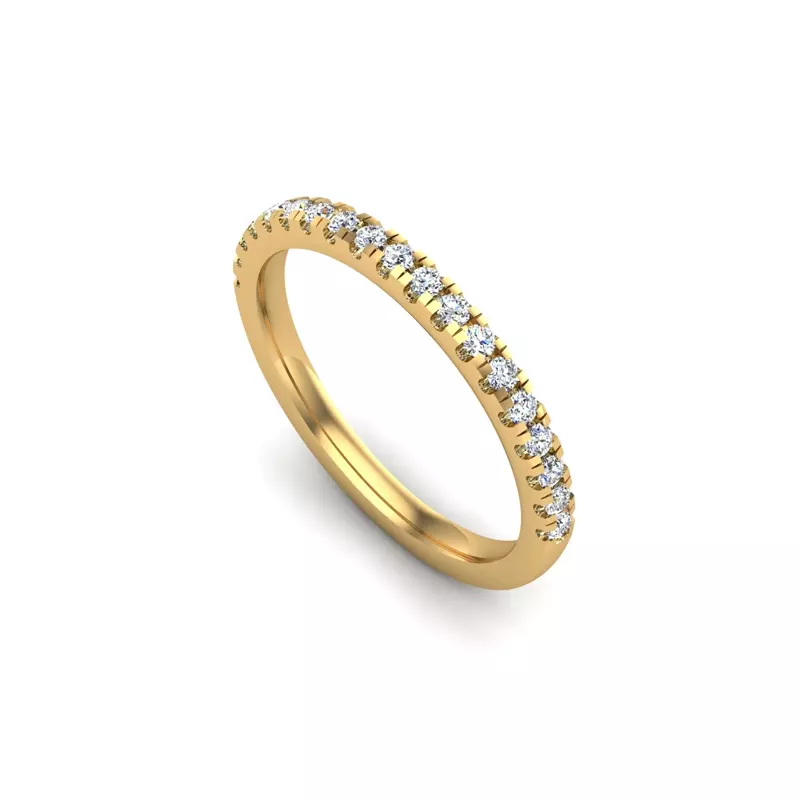 18K Yellow Gold Reign Pave Band