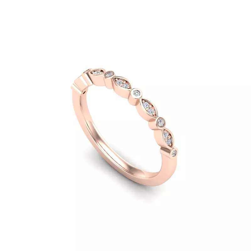 14K Rose Gold Jane Pave Band