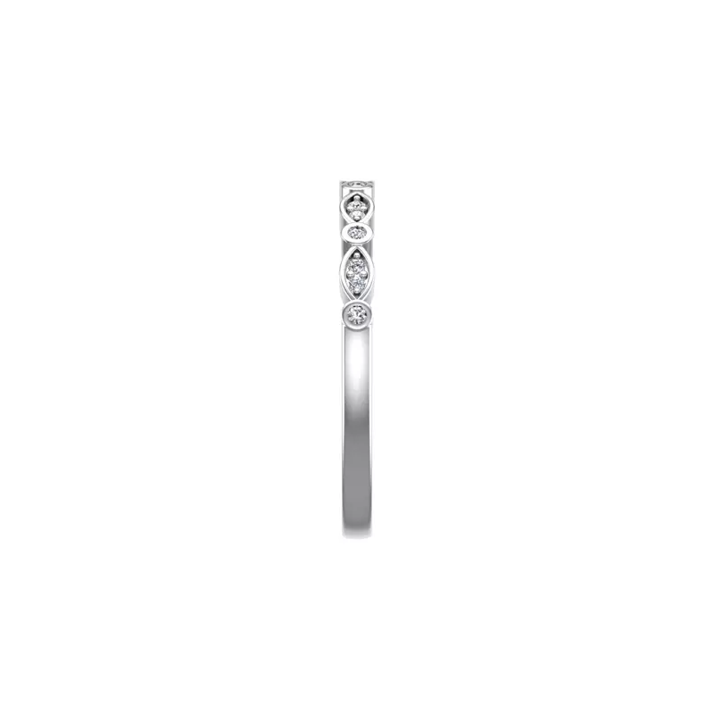 14K White Gold Jane Pave Band