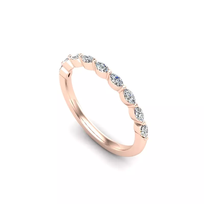 14K Rose Gold Nicole Pave Band