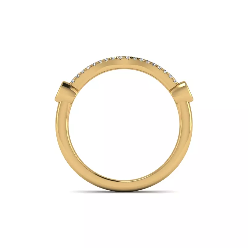 14K Yellow Gold Catherine Pave Band