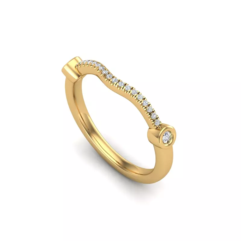 14K Yellow Gold Catherine Pave Band