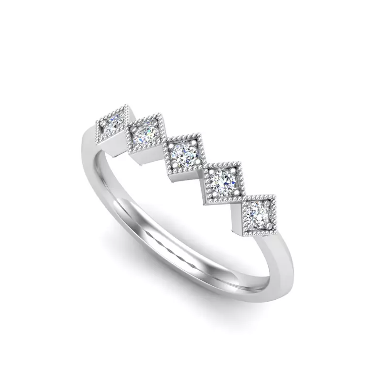 14K White Gold Jocelyn Pave Band