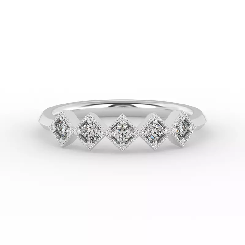 14K White Gold Jocelyn Pave Band