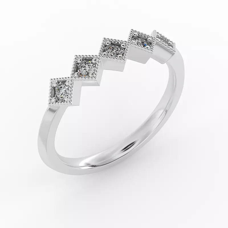 14K White Gold Jocelyn Pave Band