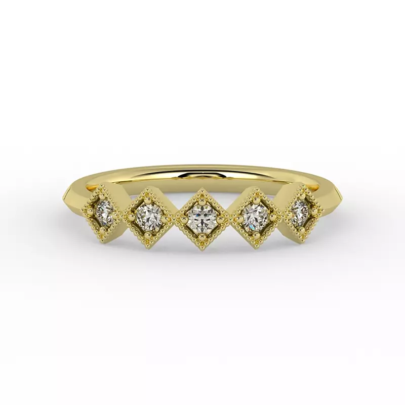 18K Yellow Gold Jocelyn Pave Band