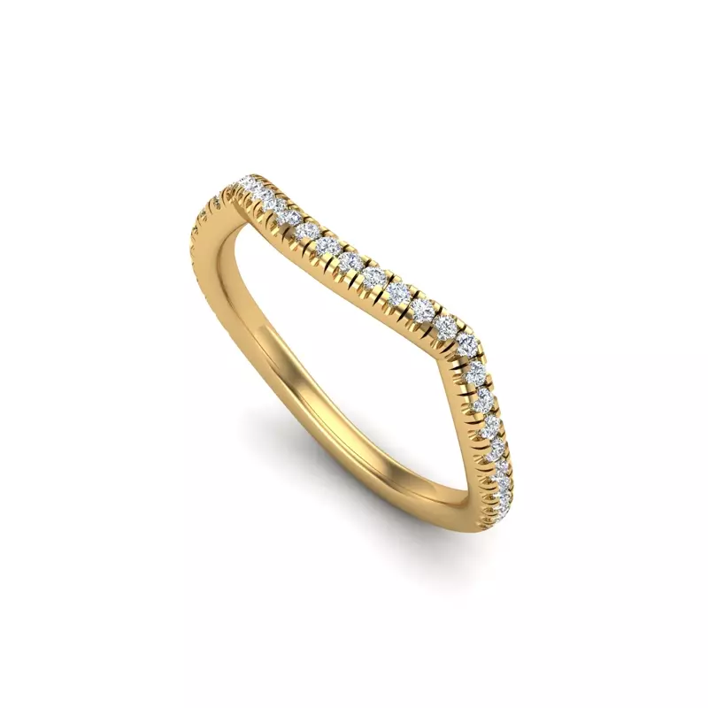 14K Yellow Gold Lena Pave Band