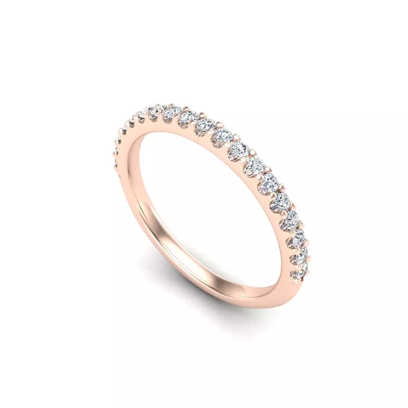 14K Rose Gold Gabrielle Pave Band